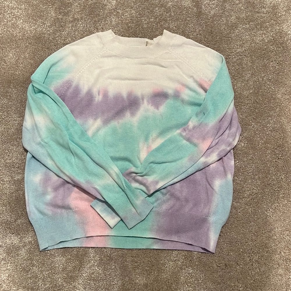 Cotton tie dye crew neck